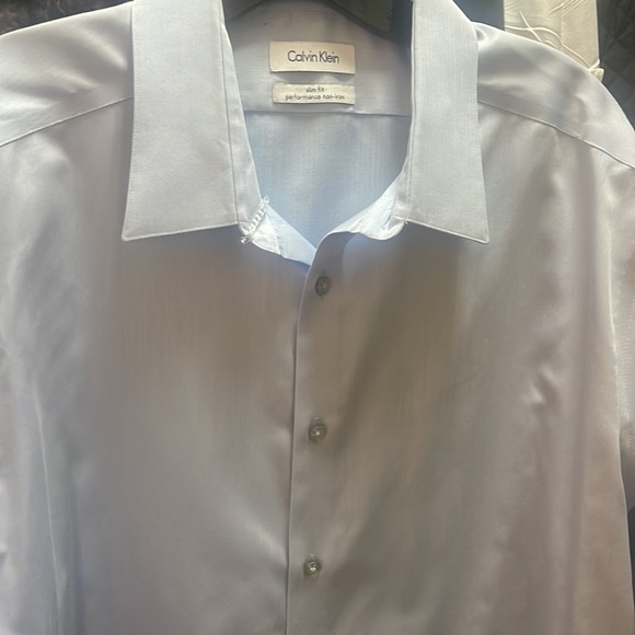 Calvin Klein Slim Fit Men’s Dress Shirt 17 1/2 - Picture 11 of 16